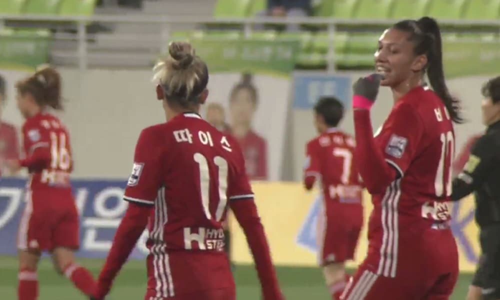 Com gol de Thaísinha, Red Angels vence no Campeonato Sul-Coreano