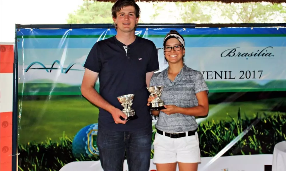 Celestino e Lauren Grinberg são campeões no Nacional Juvenil.