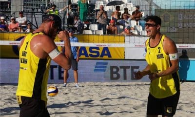 Pela tabela da competição, o dia estava reservado para a repescagem masculina, por isso, apenas Alison e André (ES) entraram em quadra, mas garantiram uma vaga nas oitavas.