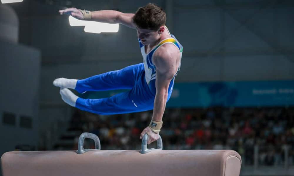 Diogo Soares cavalo com alças Jogos Olímpicos da Juventude