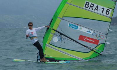 Giovanna Prada vela Olimpíada da Juventude windsurfe RS:X