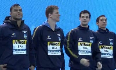 Brasil estreia no Mundial com bronze no revezamento 4x100m