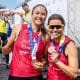 Ana Barbachan (à esquerda) Ana Luiza Barbachan Fernanda Oliveira vela Jogos Olímpicos de Tóquio 2020