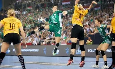 Duda Amorim, do Gyori Champions League de Handebol (divulgação Gyor ETO)