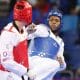 Maicon Siqueira em luta de taekwondo