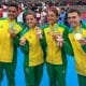 Vittoria Lopes Luisa Baptista Kauê Willy Manoel Messias ouro revezamento misto triatlo Jogos Pan-Americanos Triatlo Olimpíada Tóquio
