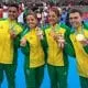 Vittoria Lopes Luisa Baptista Kauê Willy Manoel Messias ouro revezamento misto triatlo Jogos Pan-Americanos Triatlo Olimpíada Tóquio