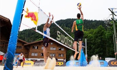 Guto e Saymon na etapa de Gstaad