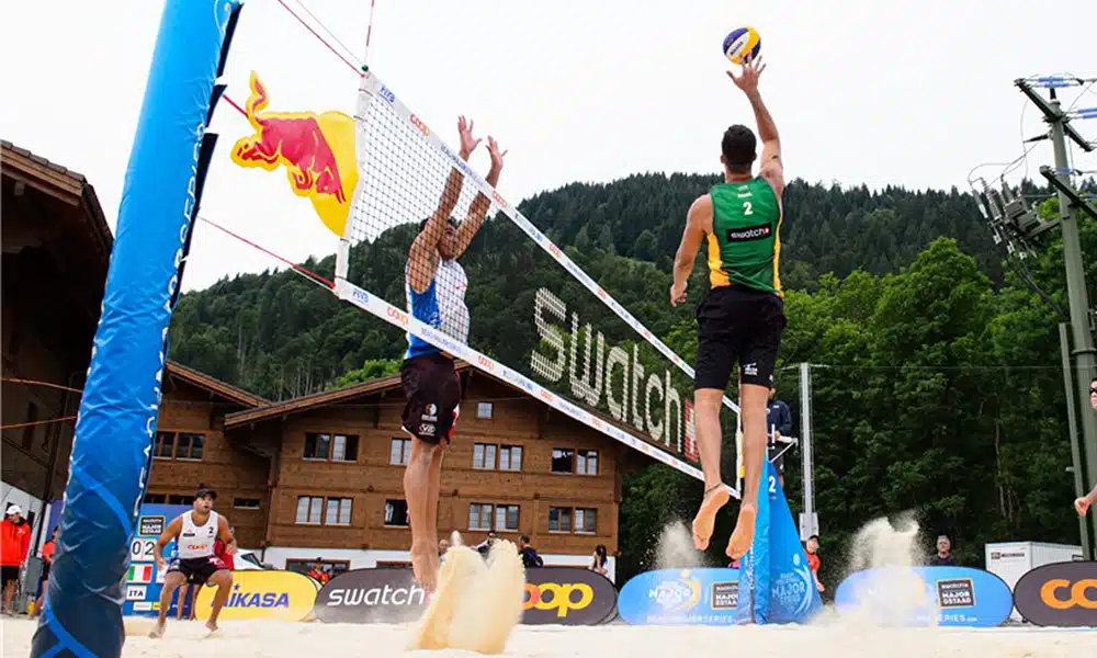 Guto e Saymon na etapa de Gstaad