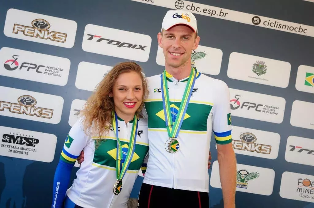 André Gohr e Tamires Radatz campeões contrarrelógio Brasileiro de Ciclismo de Estrada
