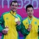 Brasileiros Hugo Calderano e Gustavo Tsuboi do tênis de mesa em 2019