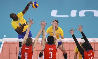 Abouba, do vôlei maculino, nos Jogos Pan-Americanos contra o Chile
