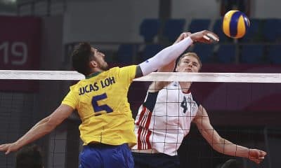 Lucas Lóh, do vôlei masculino. nos Jogos Pan-Americanos