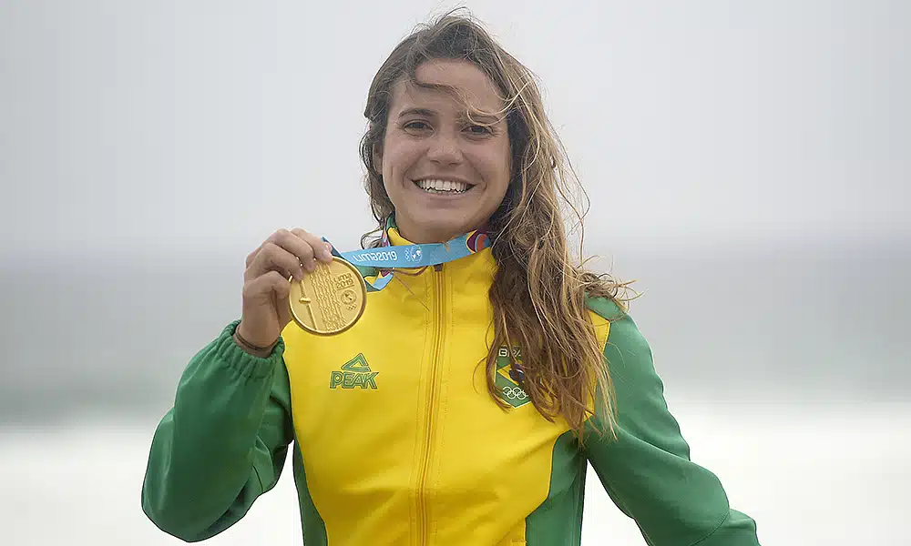 Chloé Calmon, do surfe, nos Jogos Pan-Americanos
