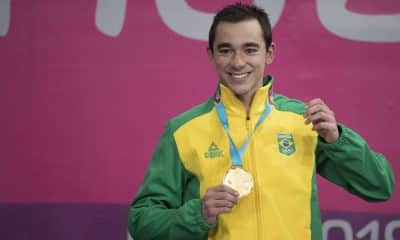 Hugo Calderano, campeão dos Jogos Pan-Americanos de Lima no tênis de mesa