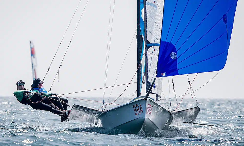 Martina Grael e Kahena Kunze no evento teste da vela para Tóquio 2020