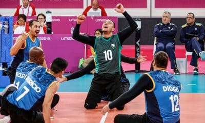 Seleção de vôlei sentado masculino no Parapan de Lima