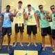 Pódio de Vila Velha, no circuito brasileiro de vôlei de praia
