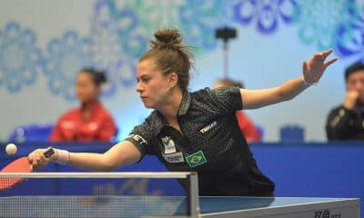 Bruna Takahashi no Pan-Americano de tênis de mesa do Paraguai