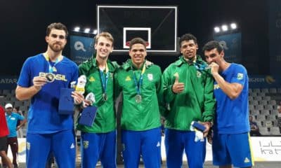 3x3 masculino faz história com pódio nos Jogos Mundiais de Praia