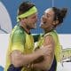 André Baran e Rafaella Miller, campeõe das duplas mistas no beach tennis dos Jogos Mundiais da Praia