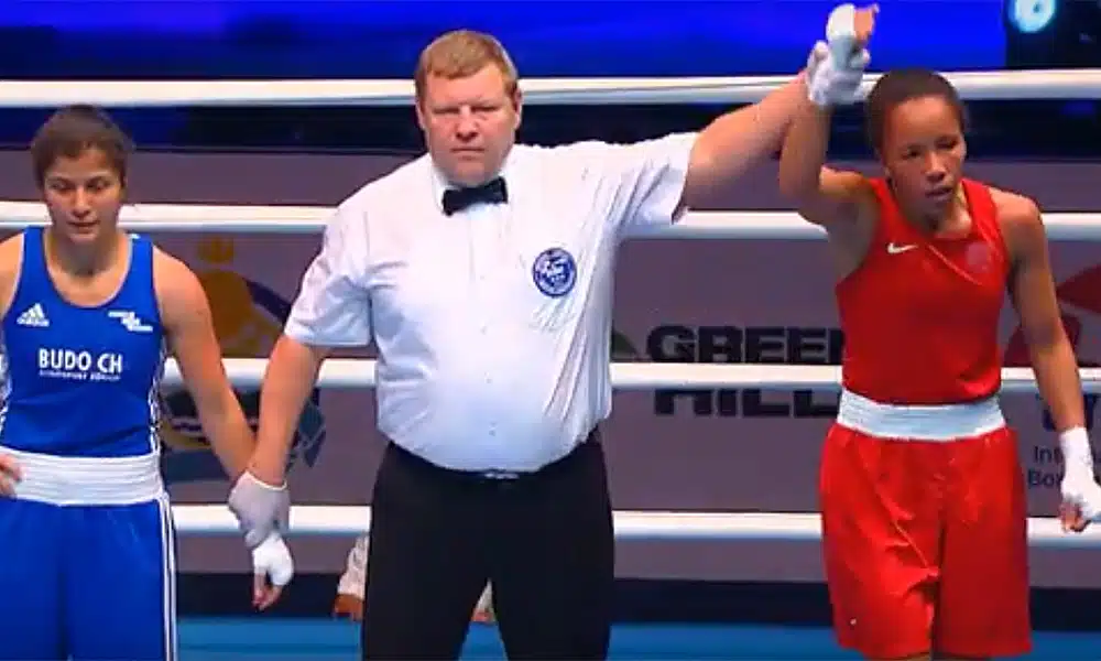 Grazieli de Jesus no Mundial de Boxe
