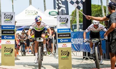 Henrique Avancini e Manuel Fumic na largada do Brasil Ride 2019
