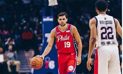 Raulzinho, no Philadelphia 76ers, na NBA