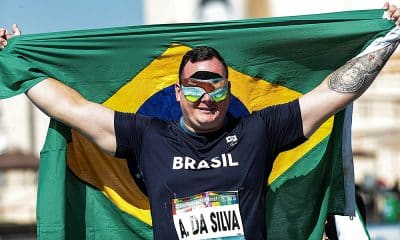 Alessandro Rodrigo foi ouro no Mundial de Atletismo Paralímpico de Dubai no lançamento de disco