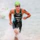 Djenyfer Arnold, na etapa de Santo Domingo da Copa do Mundo de triatlo Karlovy Vary