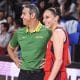 José Neto, técnico da seleção brasileira de basquete feminino, na partida contra os EUA pelo Pré-Olímpico das Américas