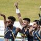 Petrúcio Ferreira, Washington Júnior e Yohansson Nascimento nos 100m do Mundial de Atletismo Paralímpico em Dubai