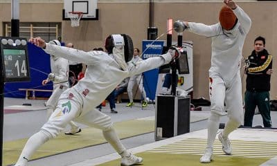Alexandre Camargo na etapa de Heidenheim da Copa do Mundo de espada na esgrima