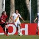 Andressa Alves na Roma contra o Milan pelo campeonato italiano de futebol feminino