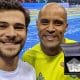 Marcelo Chierighini e João Gomes Júnior com as medalhas conquistadas na etapa de Shenzhen da Fina Swim Champions Series de natação
