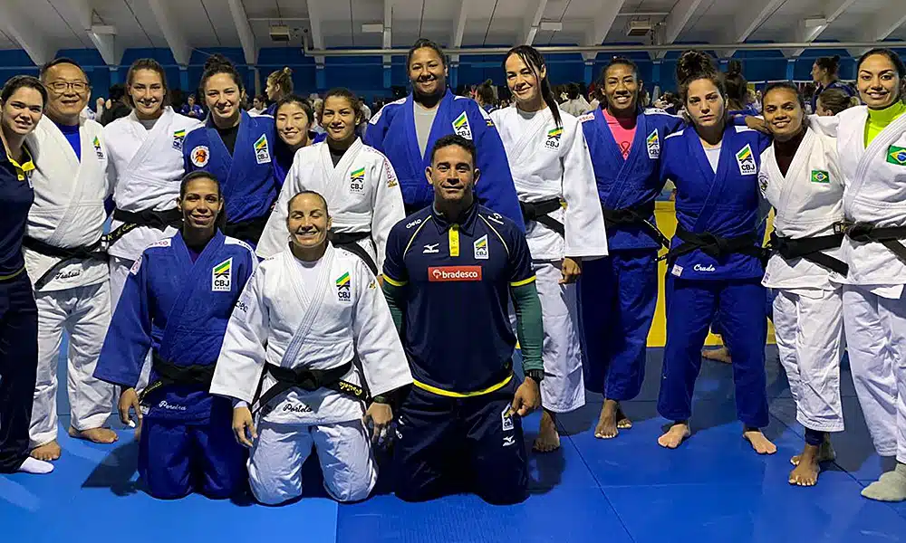 seleção brasileira de judô em campo de treinamento em Mittersill, na Áustria