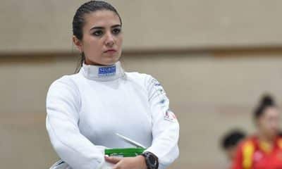 Amanda Simeão, na Etapa de Barcelona da Copa do Mundo de espada de esgrima seleção feminina copa do mundo de espada