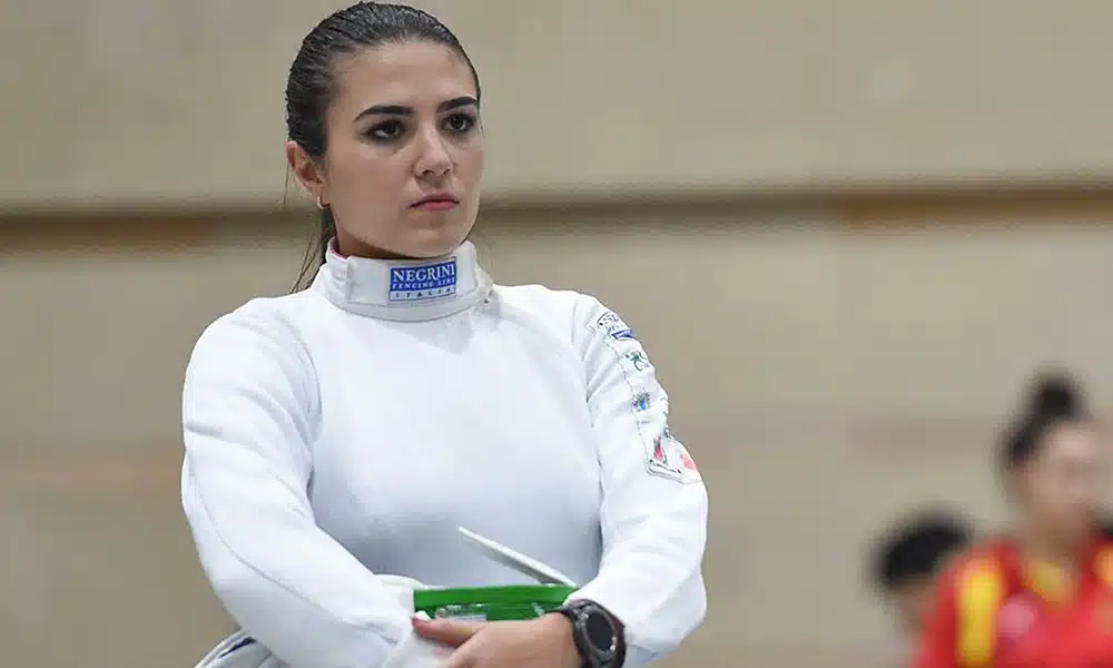 Amanda Simeão, na Etapa de Barcelona da Copa do Mundo de espada de esgrima seleção feminina copa do mundo de espada