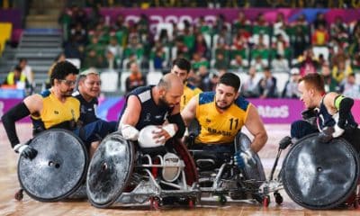 Seleção brasileira de rugby em cadeira de rodas busca vaga em Tóquio. (Foto:Foto: Alexandre Schneider/EXEMPLUS/CPB