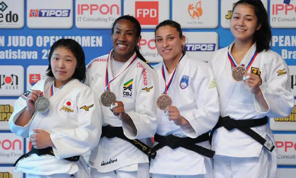 Ketelyn Quadros, da seleção brasileira de judô, ouro no Aberto de Bratislava
