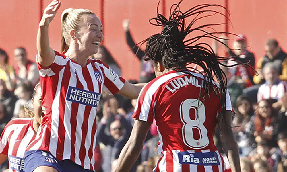 Ludmila, do futebol feminino do Atlético de Madrid