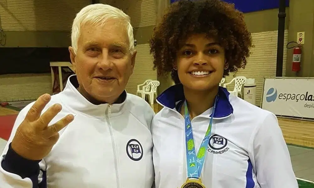 Esgrima, Bia Bulcão e o treinador Gennady Miakotnykh
