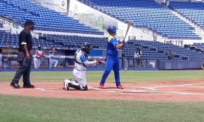 Seleção brasileira Sub-23 de beisebol no duelo contra a República Dominicana no Pan-Americano da categoria