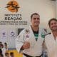 Flávio Canto e David Moura durante a inauguração do Instituto Reação em Cuiabá - banco BV