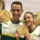 Ícaro Mguel e Milena Titoneli comemoram as vagas olímpicas conquistadas na Costa Rica (Foto: Divulgação/CBTKD)