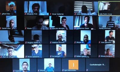 Videoconferência da CBT com atletas do tênis sobre estratégia do pós pandemia