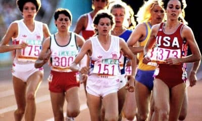 Mary Decker e Zola Budd Olimpíada de Los Angeles-1984