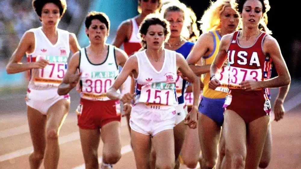 Mary Decker e Zola Budd Olimpíada de Los Angeles-1984
