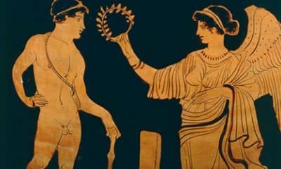 coroa de flores para os campeões dos jogos olímpicos da grécia antiga