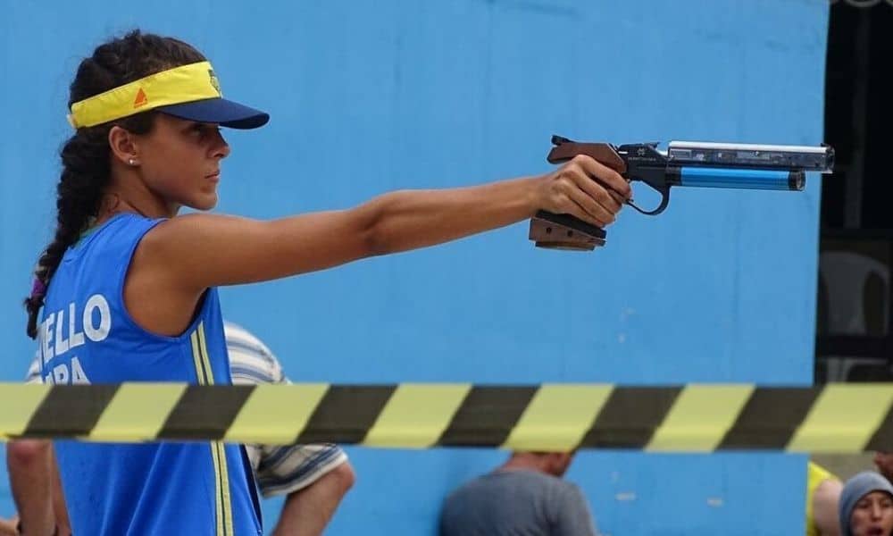 Marcela Mello Pan-Americano de tiro em casa